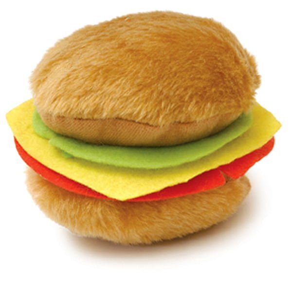 Jeffers American Grill Time Plush Squeaker Dog Toys | Hamburger or Hot Dog | Jeffers - Niksstuff