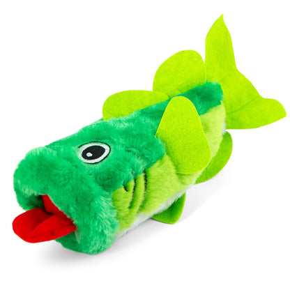 Jeffers Big Mouth Bass Plush Squeaker Dog Toy | 9"L | Soft & Cuddly - Niksstuff