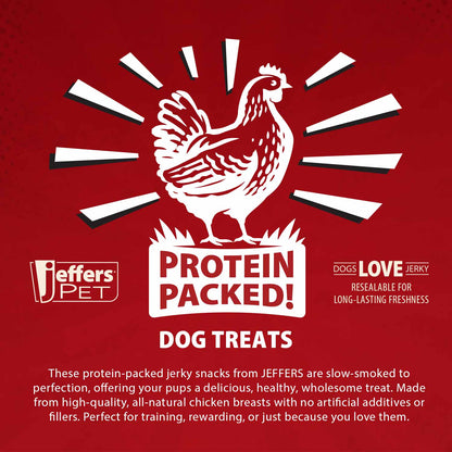 Jeffers Chicken Jerky Dog Treats | 24 oz | 100% Natural | Grain-Free | Made in USA | 1 or 2 Pack