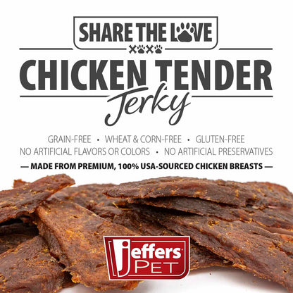 Jeffers Chicken Jerky Dog Treats | 24 oz | 100% Natural | Grain-Free | Made in USA | 1 or 2 Pack