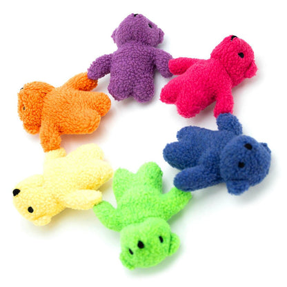 Jeffers Fleecy Bear Plush Squeaker Dog Toy | Soft Fleece | Built-In Squeaker | 5" or 8" | Single or 6-Pack