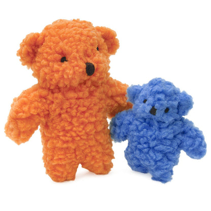 Jeffers Fleecy Bear Plush Squeaker Dog Toy | Soft Fleece | Built-In Squeaker | 5" or 8" | Single or 6-Pack