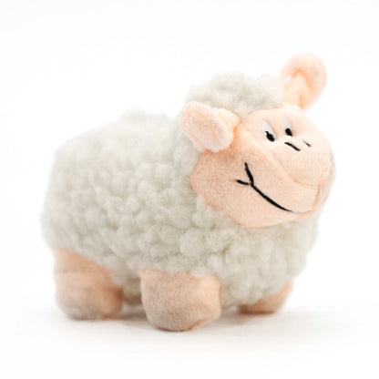 Jeffers Fleecy Lamb Squeaker Dog Toy | 5" & 9" | Soft Plush Squeaky Toy - Niksstuff