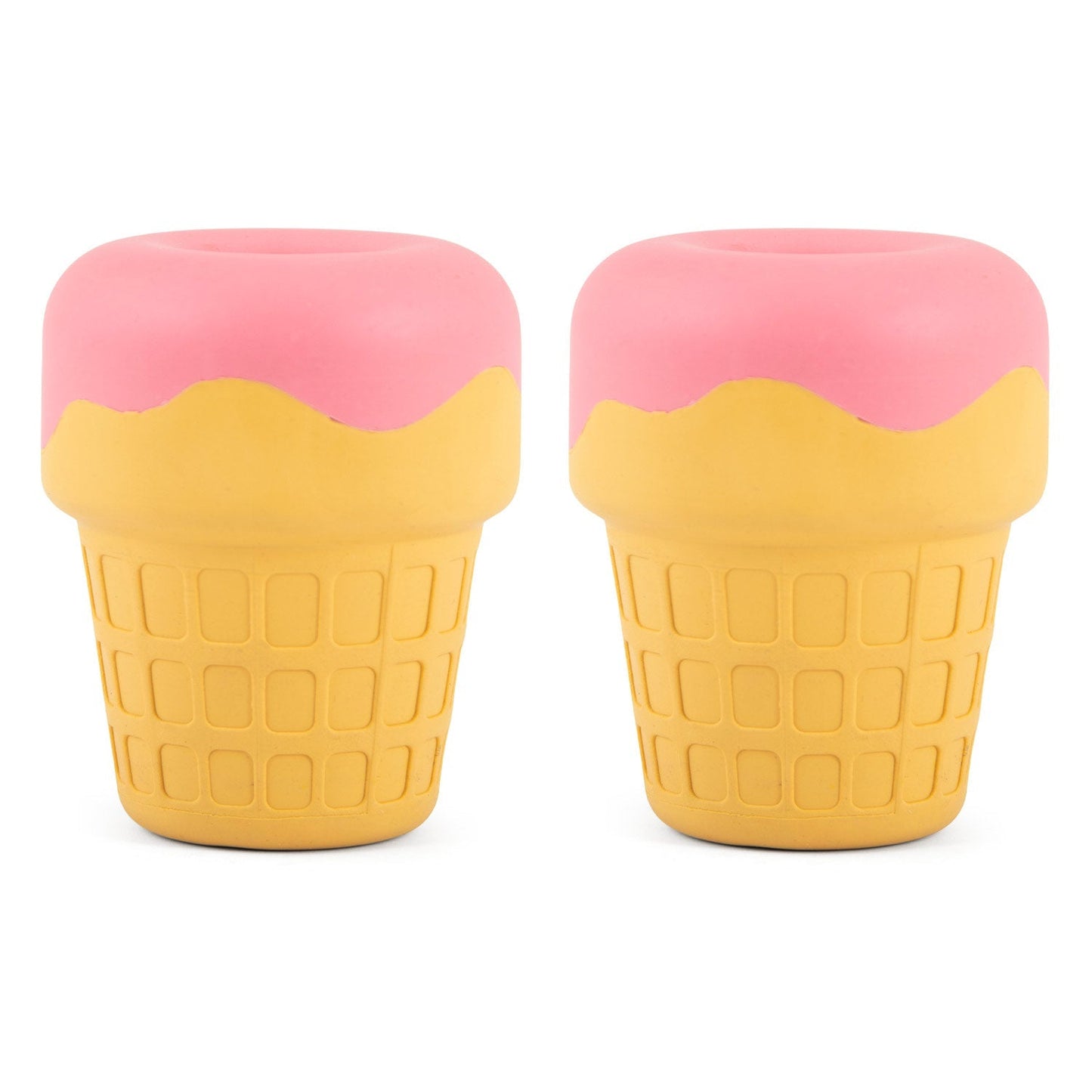 Jeffers Ice Cream Cone Dog Chew Toy | Stuffable Treat Dispenser | Natural Rubber | S, M or L | 1 or 2 Pack
