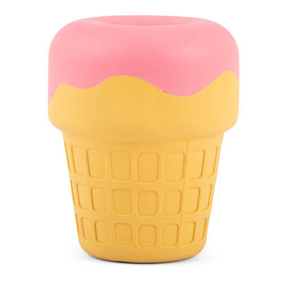 Jeffers Ice Cream Cone Dog Chew Toy | Stuffable Treat Dispenser | Natural Rubber | S, M or L | 1 or 2 Pack