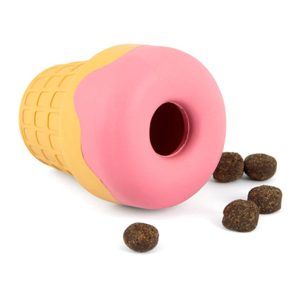 Jeffers Ice Cream Cone Dog Chew Toy | Stuffable Treat Dispenser | Natural Rubber | S, M or L | 1 or 2 Pack