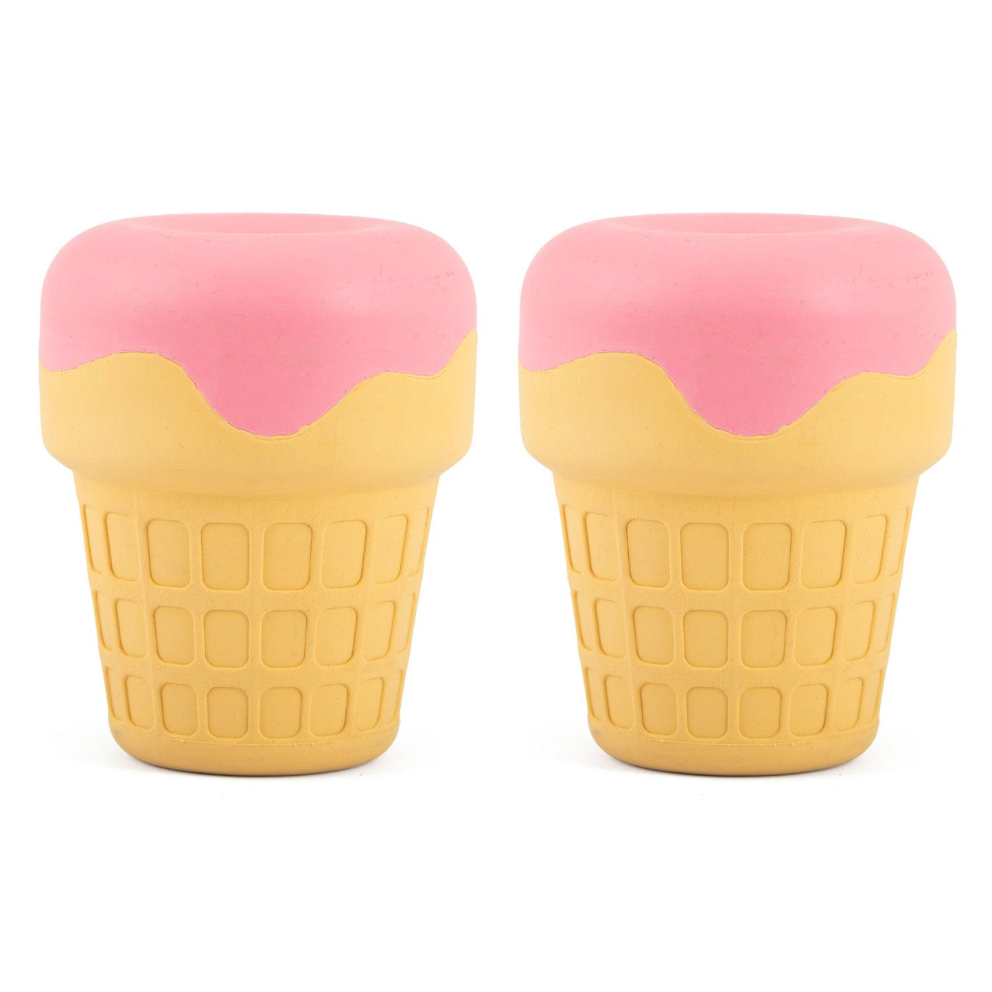 Jeffers Ice Cream Cone Dog Chew Toy | Stuffable Treat Dispenser | Natural Rubber | S, M or L | 1 or 2 Pack