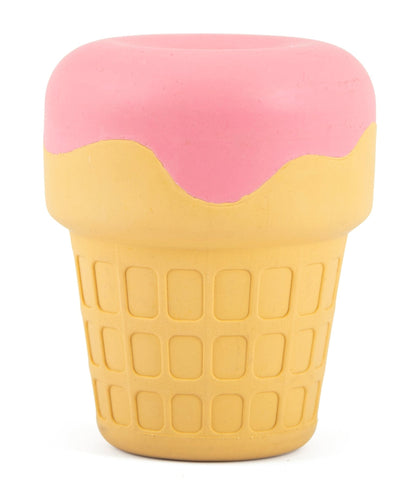 Jeffers Ice Cream Cone Dog Chew Toy | Stuffable Treat Dispenser | Natural Rubber | S, M or L | 1 or 2 Pack