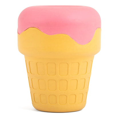 Jeffers Ice Cream Cone Dog Chew Toy | Stuffable Treat Dispenser | Natural Rubber | S, M or L | 1 or 2 Pack