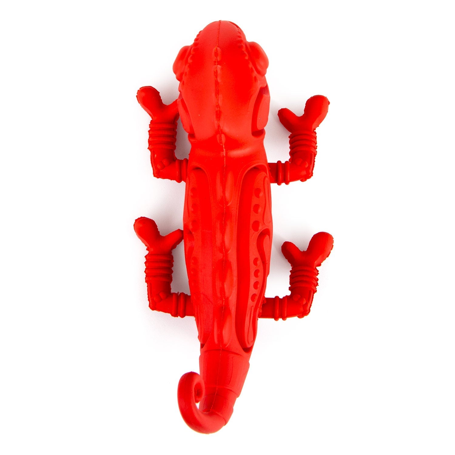 Jeffers Red Chameleon Natural Rubber Dental Chew Toy | Medium Chewers | Eco-Friendly | Jeffers - Niksstuff