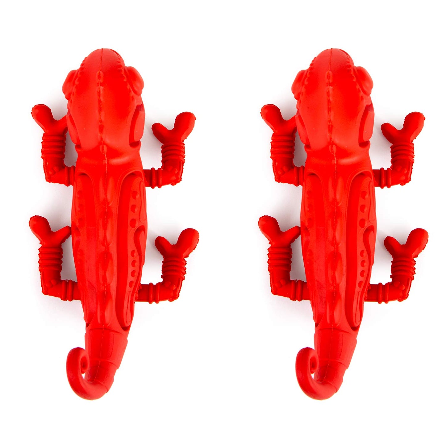 Jeffers Red Chameleon Natural Rubber Dental Chew Toy | Medium Chewers | Eco-Friendly | Jeffers - Niksstuff