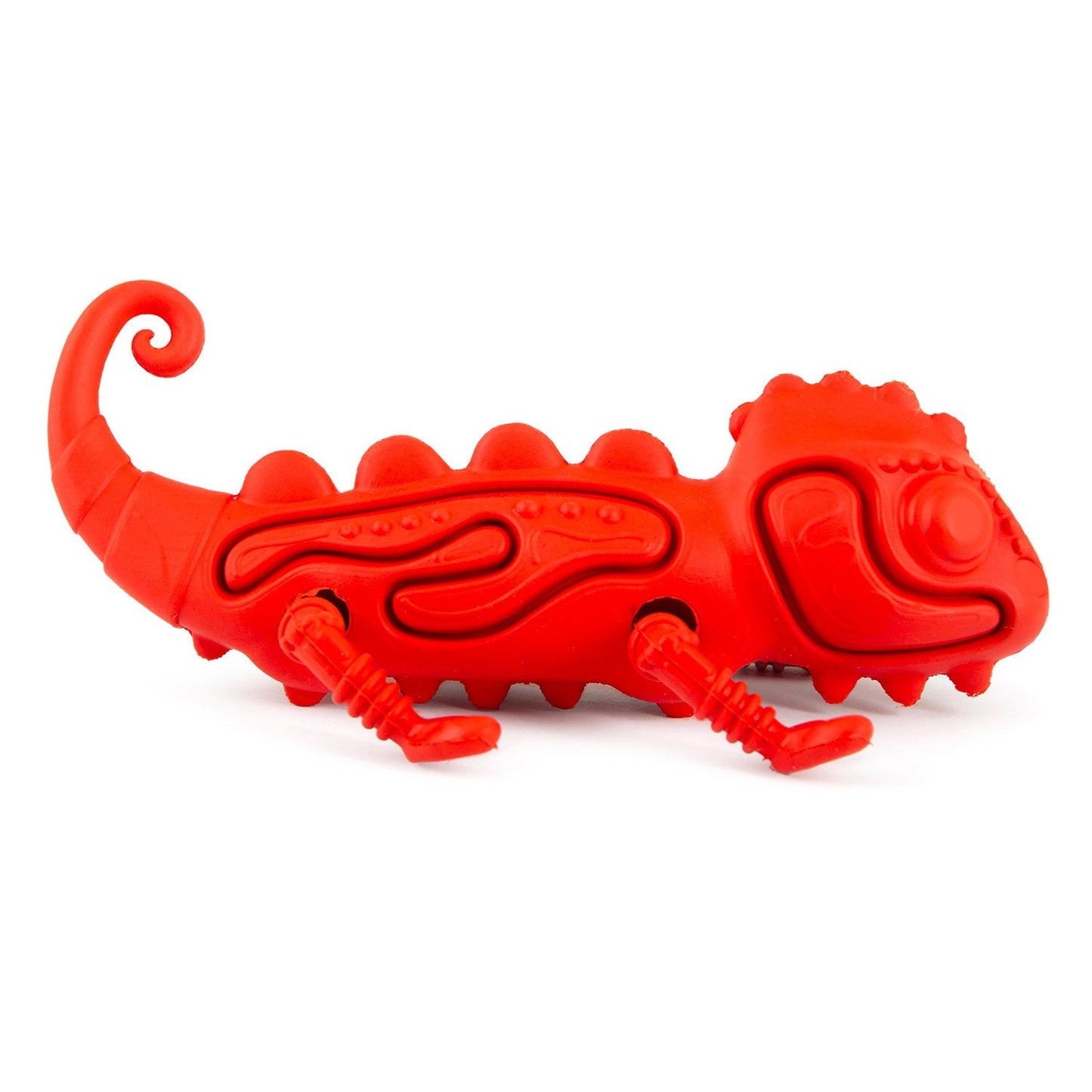 Jeffers Red Chameleon Natural Rubber Dental Chew Toy | Medium Chewers | Eco-Friendly | Jeffers - Niksstuff