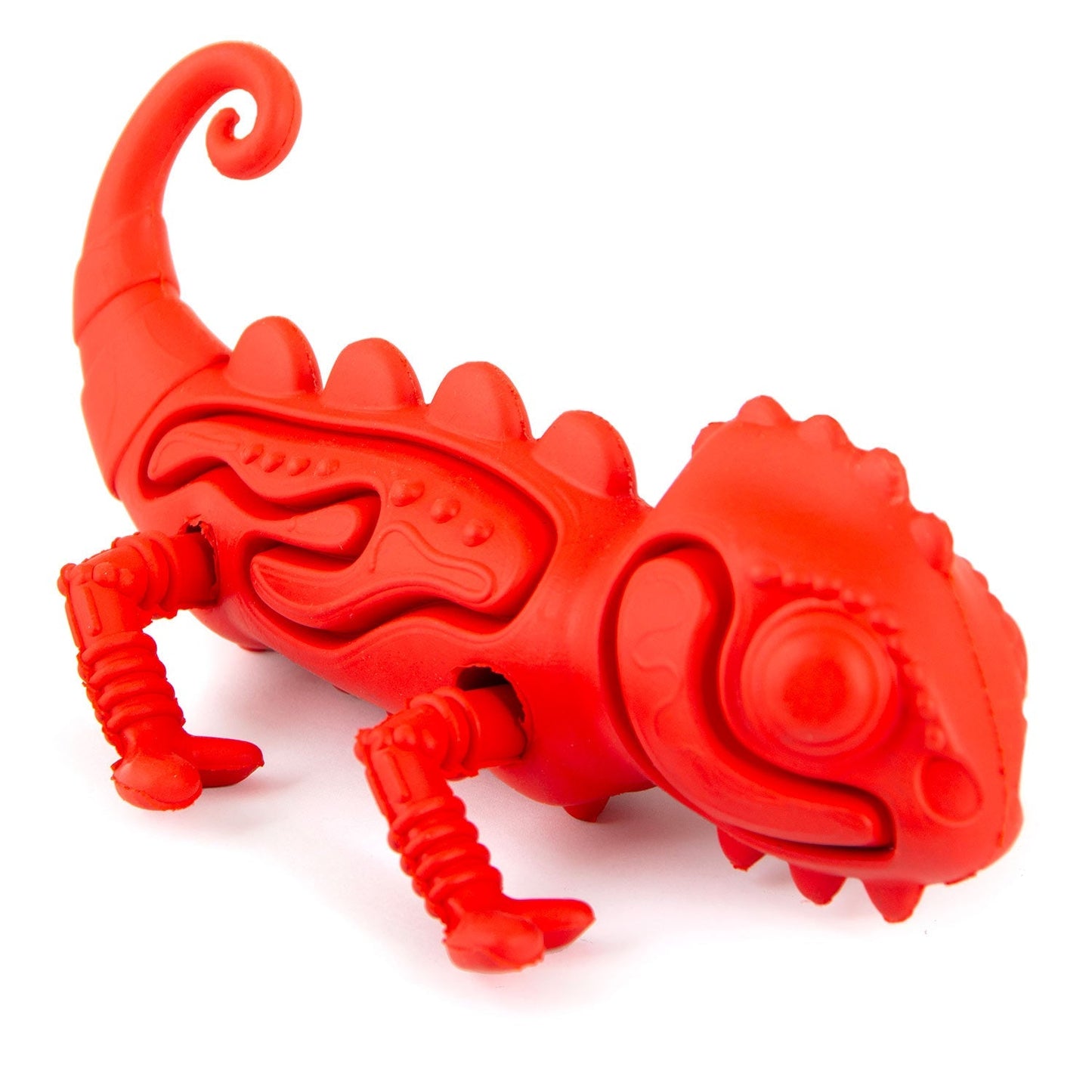 Jeffers Red Chameleon Natural Rubber Dental Chew Toy | Medium Chewers | Eco-Friendly | Jeffers - Niksstuff