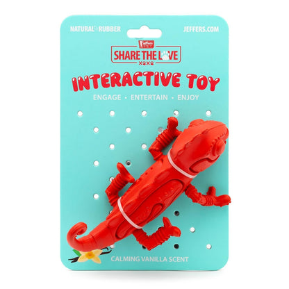 Jeffers Red Chameleon Natural Rubber Dental Chew Toy | Medium Chewers | Eco-Friendly | Jeffers - Niksstuff