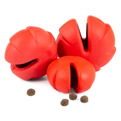 Jeffers Red Millipede Dog Chew Toy | Treat Dispenser | Natural Rubber | Small, Medium or Large | 1 or 2 Pack