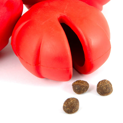 Jeffers Red Millipede Dog Chew Toy | Treat Dispenser | Natural Rubber | Small, Medium or Large | 1 or 2 Pack