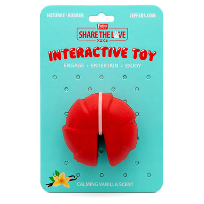 Jeffers Red Millipede Dog Chew Toy | Treat Dispenser | Natural Rubber | Small, Medium or Large | 1 or 2 Pack