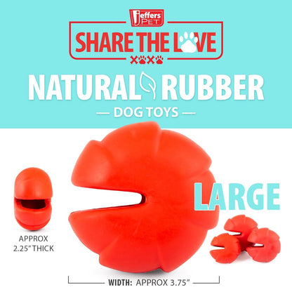 Jeffers Red Millipede Dog Chew Toy | Treat Dispenser | Natural Rubber | Small, Medium or Large | 1 or 2 Pack