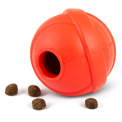 Jeffers Red Orbits Ball Dog Chew Toy | Treat Dispenser | Natural Rubber | Medium | 1 or 2 Pack