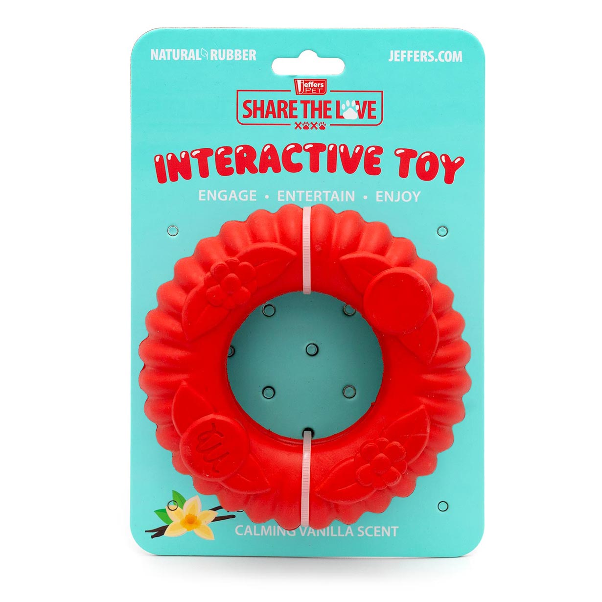 Jeffers Red Virgo Tugger Dog Toy | Tug-of-War + Chew | Natural Rubber | Small or Large | 1 or 2 Pack