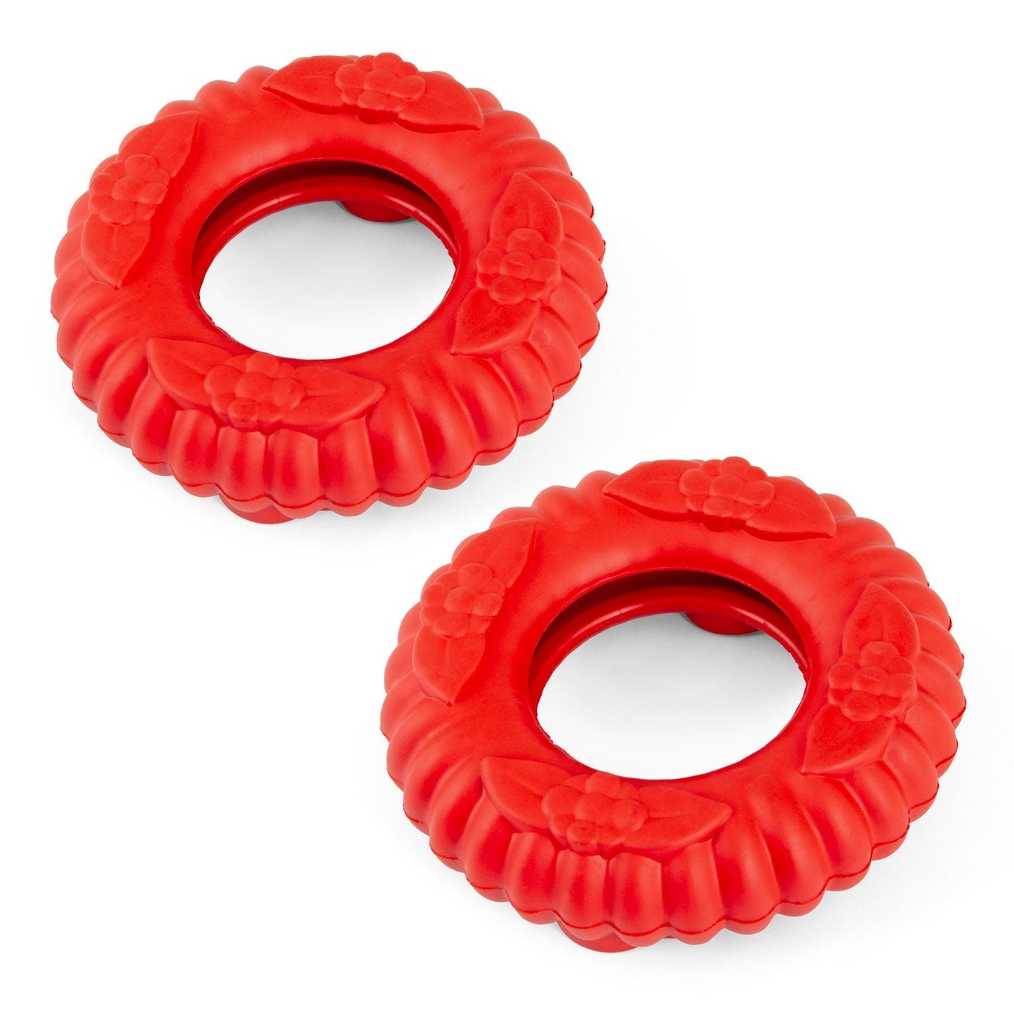 Jeffers Red Virgo Tugger Dog Toy | Tug-of-War + Chew | Natural Rubber | Small or Large | 1 or 2 Pack