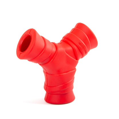 Jeffers Red “Y” Dog Chew Toy | Treat Dispenser | Natural Rubber | Medium | 1 or 2 Pack