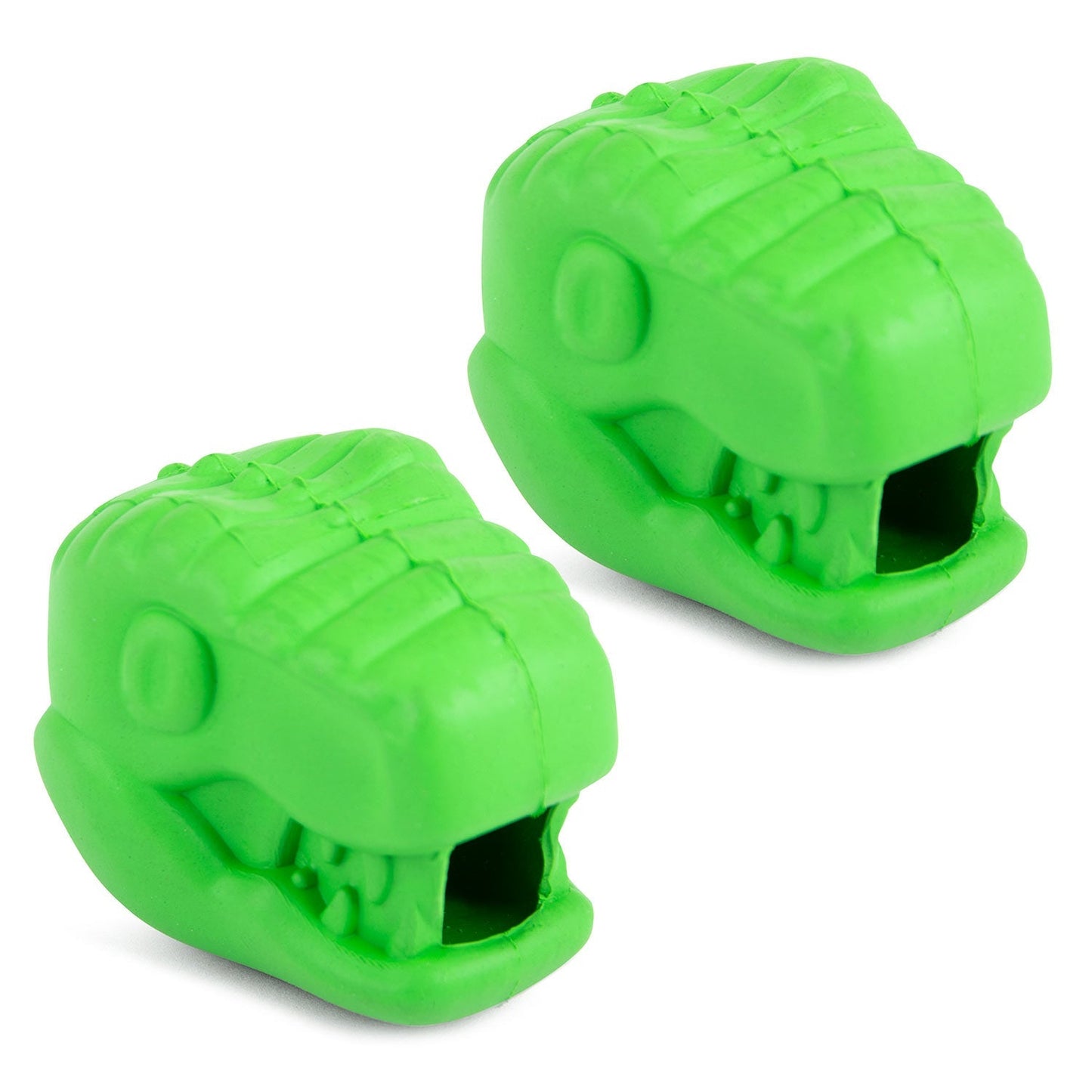 Jeffers T-Rex Dog Chew Toy | Treat Dispenser | Natural Rubber | Green | Small, Medium or Large | 1 or 2 Pack