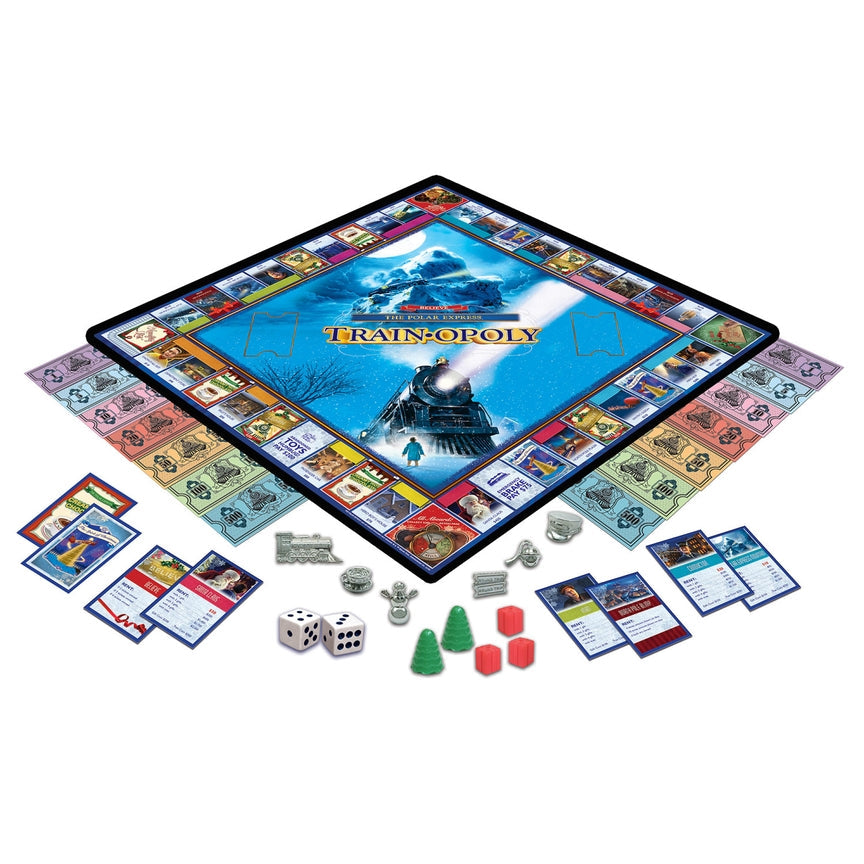 The Polar Express Train-Opoly Board Game | Holiday Monopoly-Style Game - Niksstuff