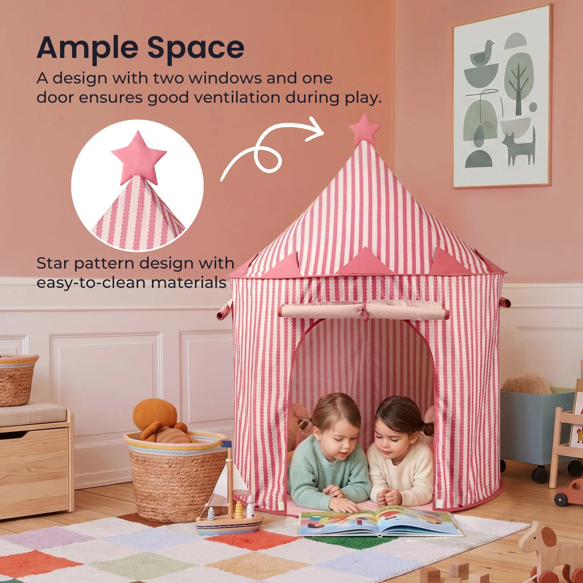 Tiny Land Kids Tent - Indoor/Outdoor Toddler Play Tent