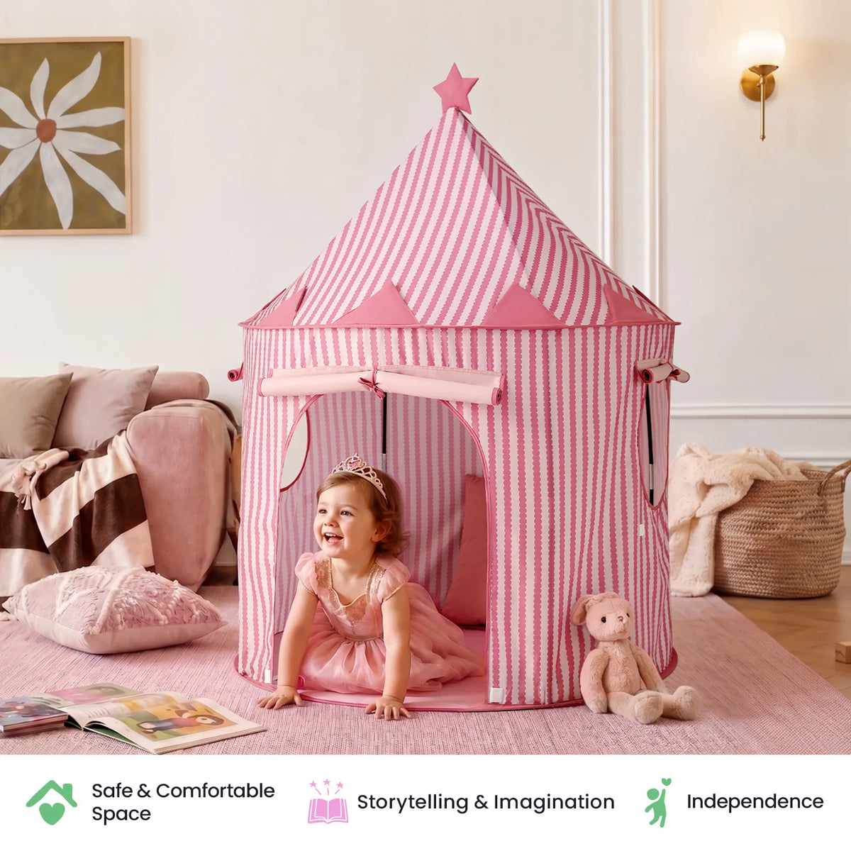 Tiny Land Kids Tent - Indoor/Outdoor Toddler Play Tent