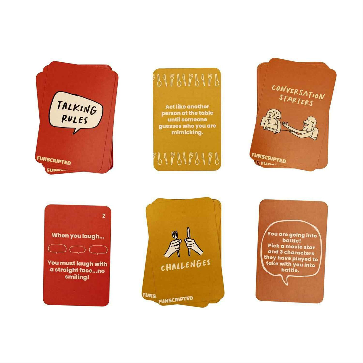 Funscripted Dinner Party Game - Ages 3+ (3-100 Players)