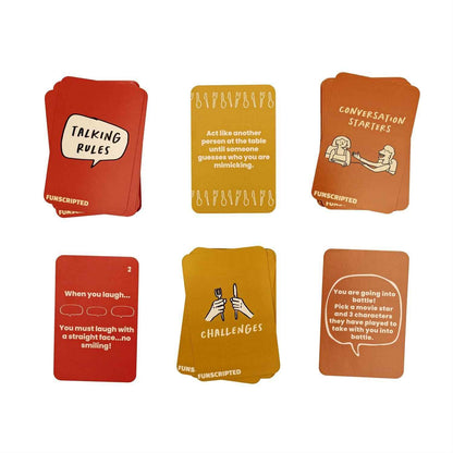 Funscripted Dinner Party Game - Ages 3+ (3-100 Players)