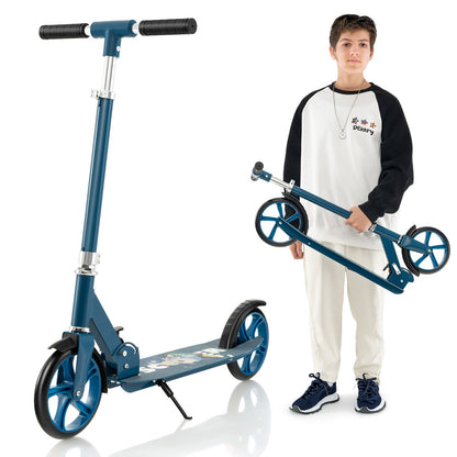 Folding Aluminum Scooter - Blue Adjustable