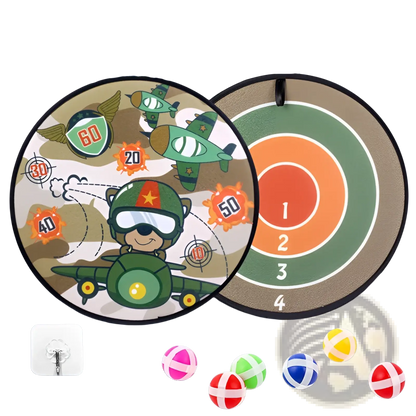 Kids Sticky Ball Dart Board | Cartoon Target Set | 11 Designs | Ages 4–6