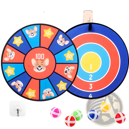 Kids Sticky Ball Dart Board | Cartoon Target Set | 11 Designs | Ages 4–6