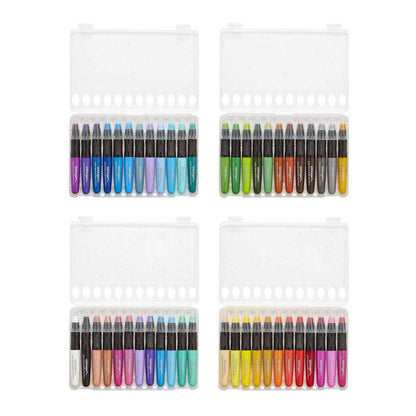 KINGART Mixed Media Gel Stick Crayons - 48 Water-Soluble Colors