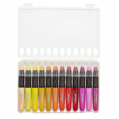 KINGART Mixed Media Gel Stick Crayons - 48 Water-Soluble Colors