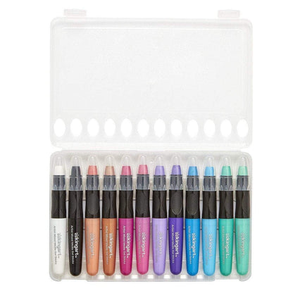 KINGART Mixed Media Gel Stick Crayons - 48 Water-Soluble Colors