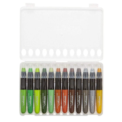 KINGART Mixed Media Gel Stick Crayons - 48 Water-Soluble Colors