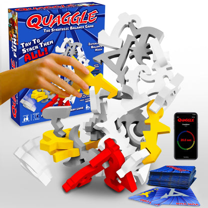 Quaggle – Strategic Balancing & Stacking Game | 4 Game Modes, 2-12 Players