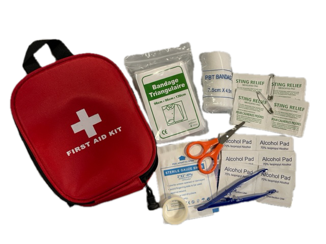 River Country Gear First Aid Kit – Compact Red Case for Home, Vehicle & Outdoor Use