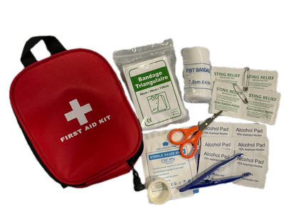 River Country Gear First Aid Kit – Compact Red Case for Home, Vehicle & Outdoor Use