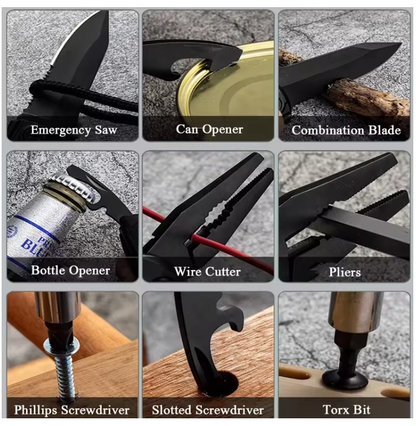 River Country Gear Multi-Tool Knife – Blade, Bottle Opener, Screwdriver, File & More