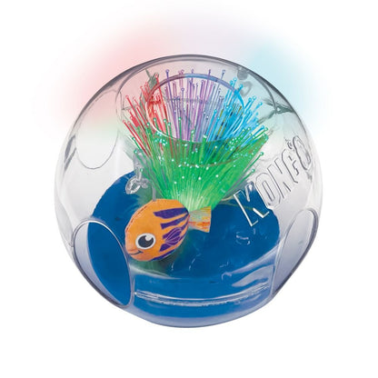 KONG Bat-A-Bout Glow Aquarium Cat Toy – Fiber Optic Light-Up Bowl with Catnip | 6"