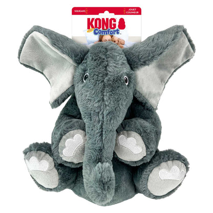 KONG Comfort Kiddos Jumbo Elephant Plush Dog Toy – XLarge | Removable Squeaker