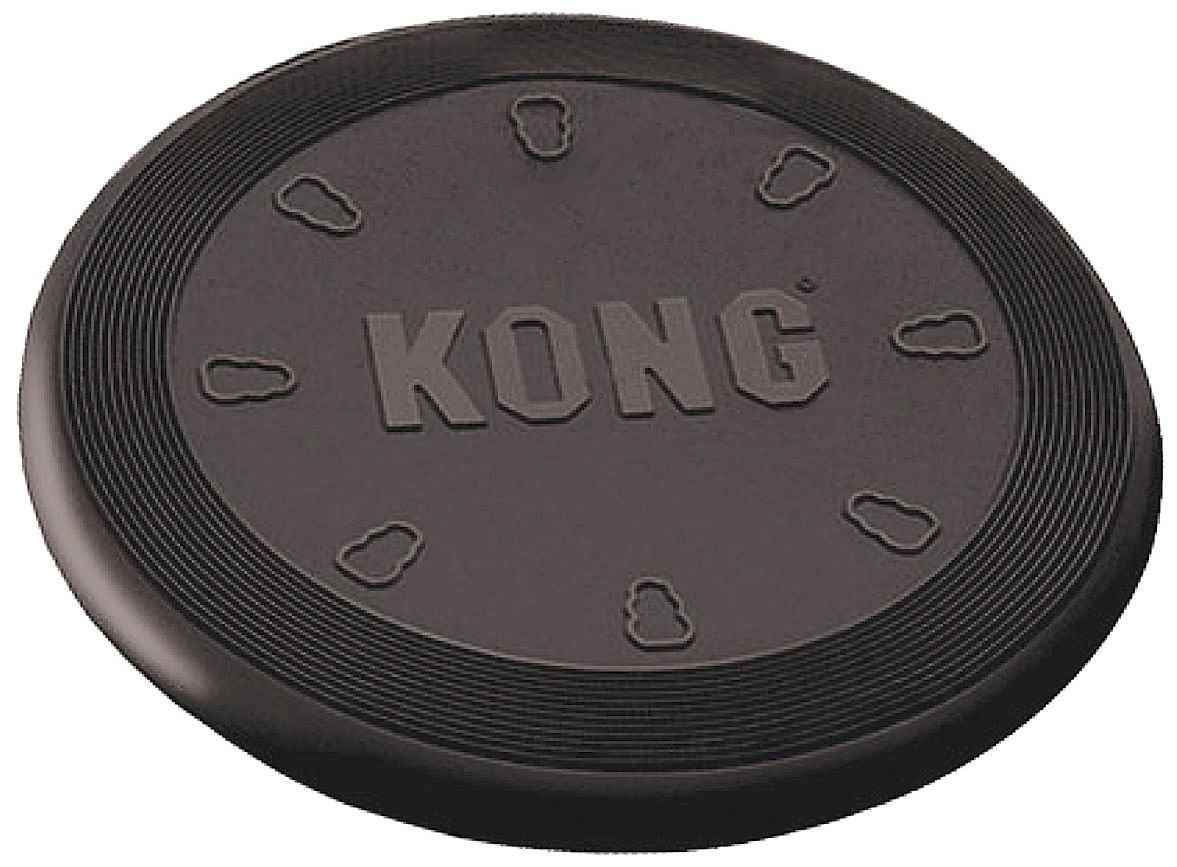 KONG Extreme Flyer Dog Toy | 10" | Durable Rubber | Made in USA | Black