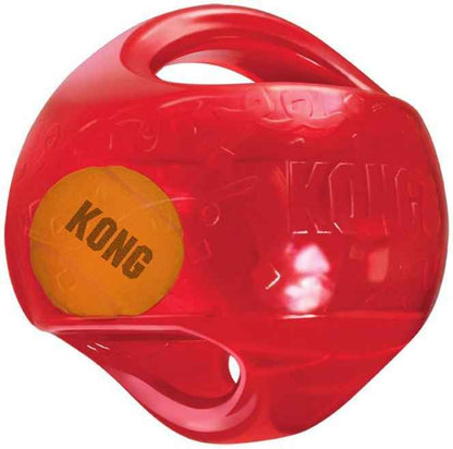 KONG Jumbler Ball Dog Toy | 2-in-1 Squeaker & Tennis Ball | M/L & L/XL | Assorted Colors