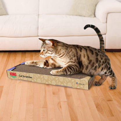 KONG Naturals Cat Scratcher | Reversible | Catnip Infused | Eco-Friendly | Regular & Double - Niksstuff