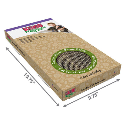 KONG Naturals Cat Scratcher | Reversible | Catnip Infused | Eco-Friendly | Regular & Double - Niksstuff