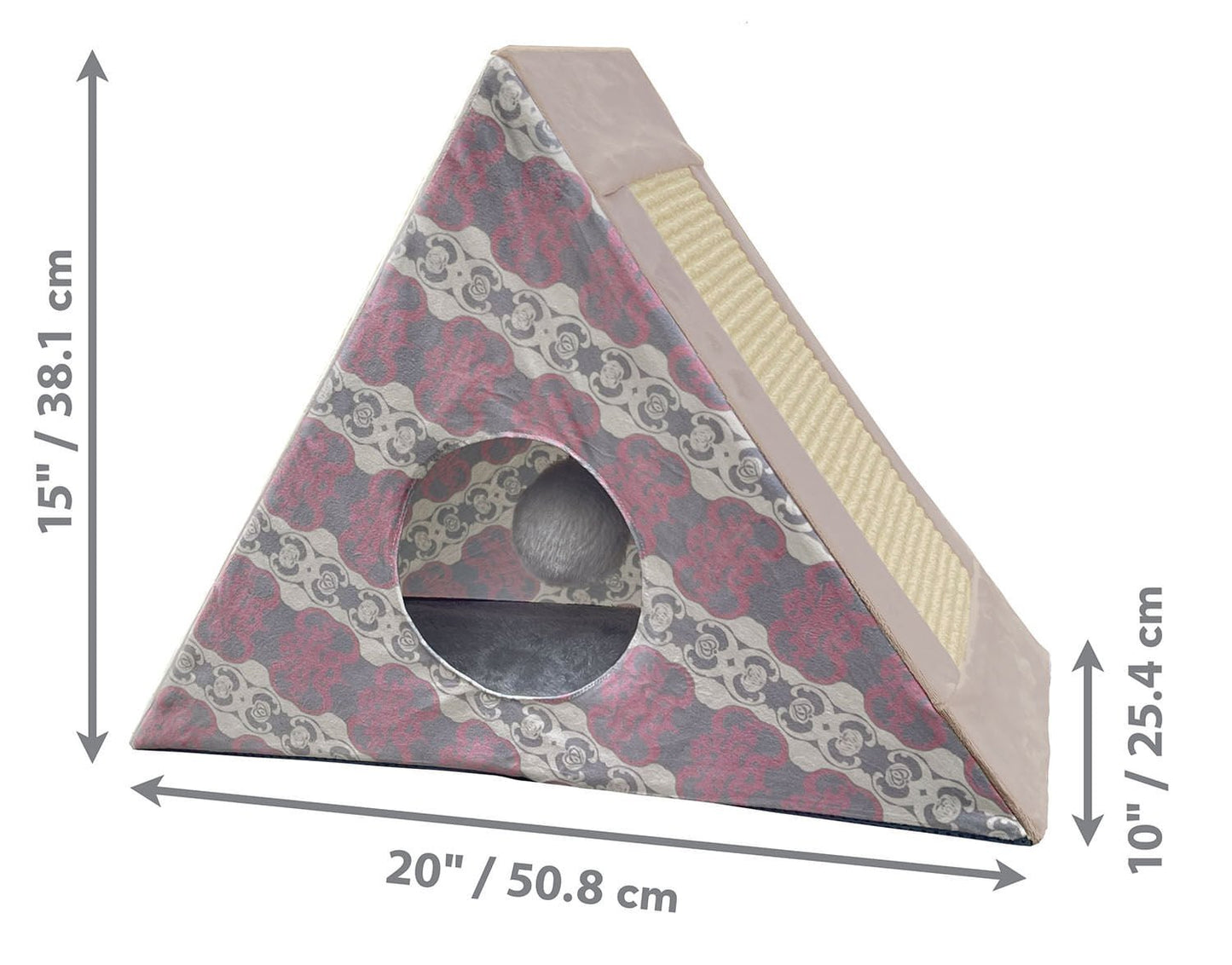 KONG Play Spaces Cat Zen Den – Foldable Hideaway with Scratcher, Bell Toy & Plush Bed